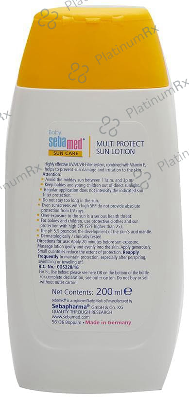 Sebamed Baby SPF 50+ Multi Protect Sun Lotion 200ml