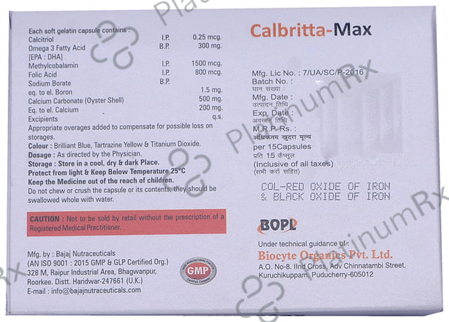 Calbritta-Max Softgel Capsule