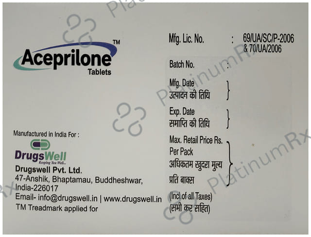 Aceprilone 200/150mg Tablet SR 10s