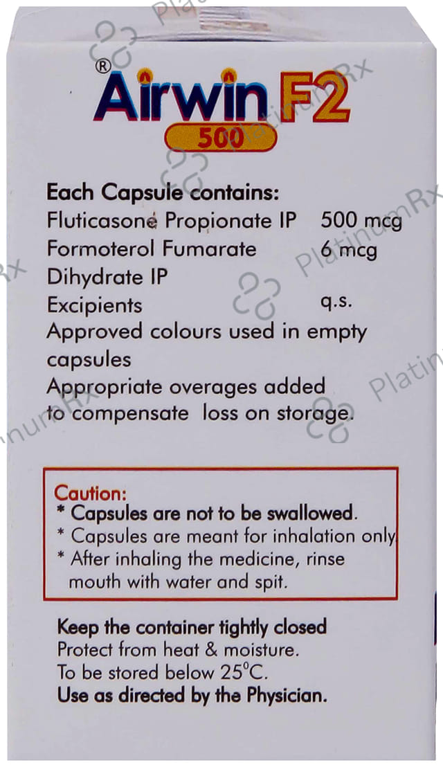Airwin F2 500/6mcg Capsule 30s