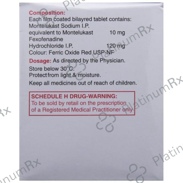 Glemont F 120/10mg Tablet 10s