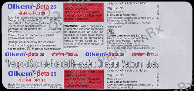 Olkem Beta 25/20mg Tablet 10s