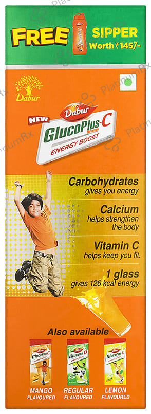 Dabur Glucoplus C Powder with Calcium & Vitamin C - Flavour Orange