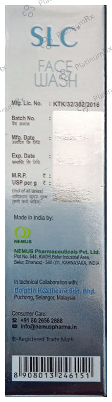SLC 2% Face Wash 50gm