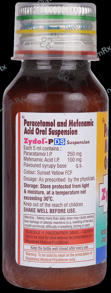 Zydol P DS 100/250mg Suspension 60ml