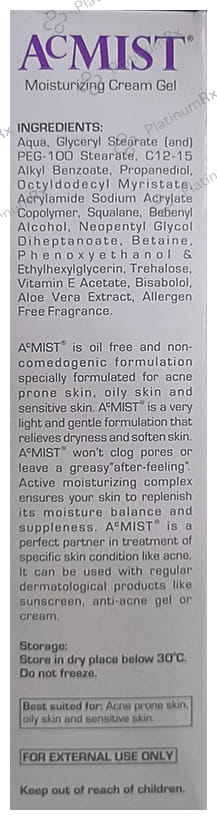 Acmist Moisturising Gel 100gm