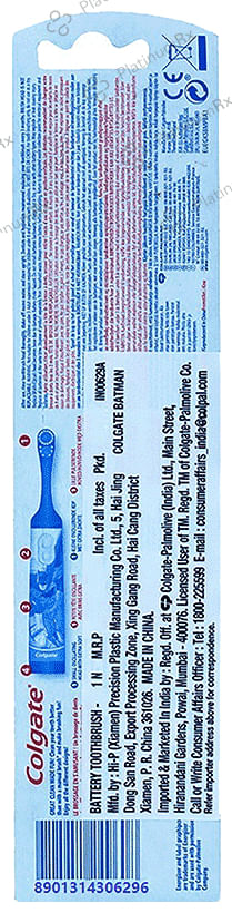 Colgate 3+ Years Extra Soft Battery Powered Toothbrush Batman