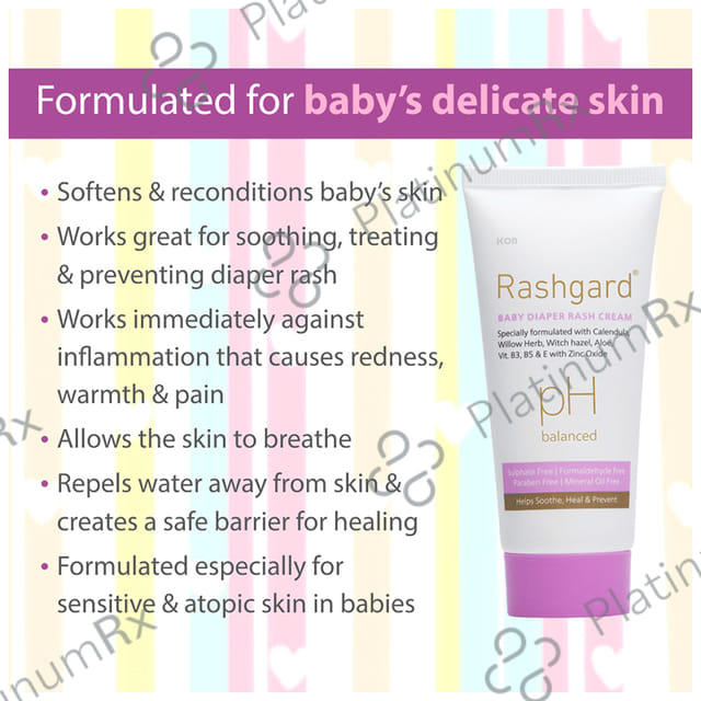 Rashgard PH Balanced Baby Diaper Rash Cream (50gm Each) 1 Tube