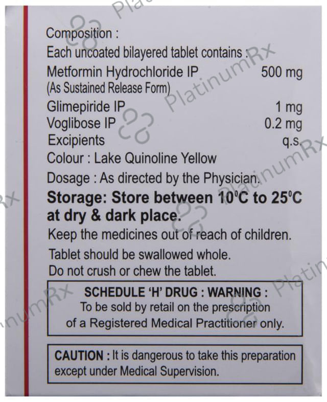 Glimisave MV 1/500/0.2mg Tablet SR 15s
