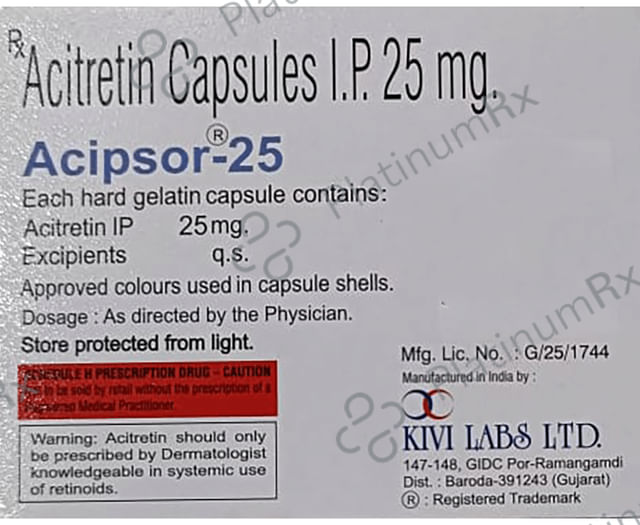 Acipsor 25mg Capsule 10s