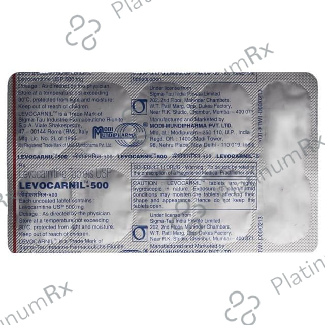 Levocarnil 500 Tablet