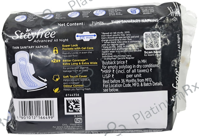 Stayfree Advanced All Night Ultra Soft with Wings Pads XXL 7s