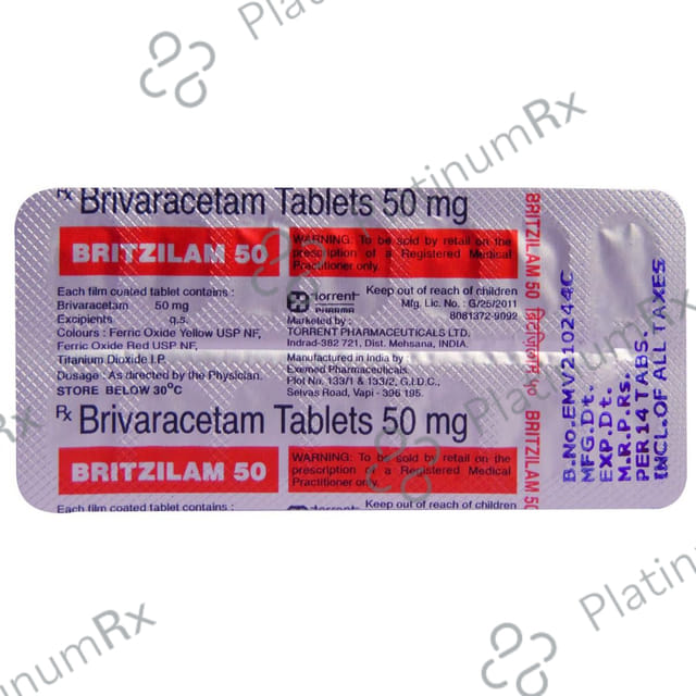Britzilam 50mg Tablet 14s