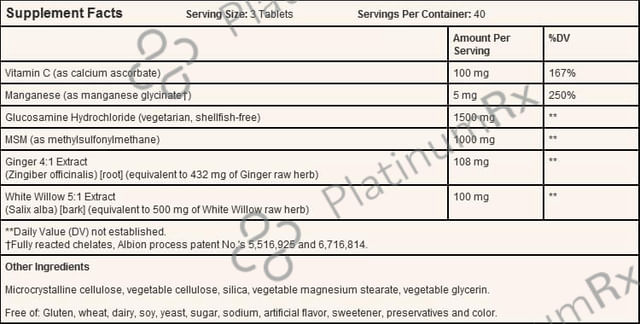 Solgar Glucosamine MSM Complex Tablet