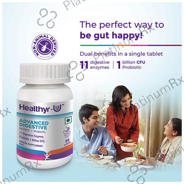 Healthyr U Advanced Digestive Enzymes + Probiotic Tablet 60s