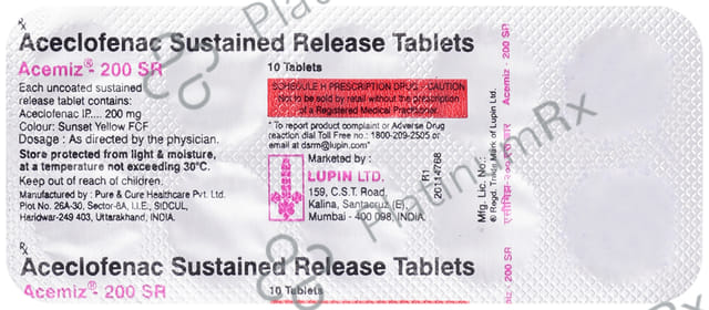 Acemiz 200mg SR Tablet 10s
