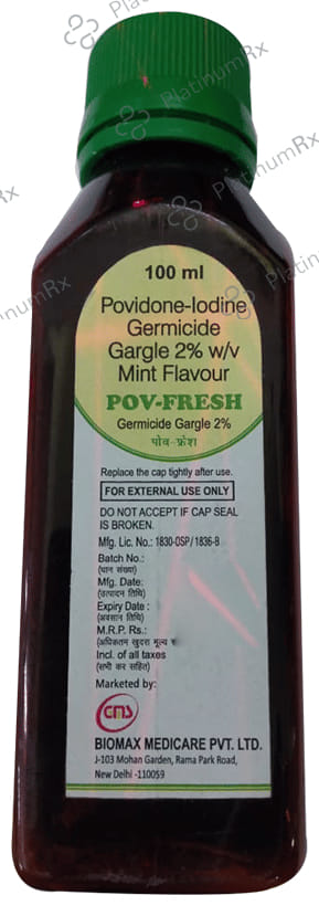 Pov Fresh Germicide Mint Flavour Gargle 100ml