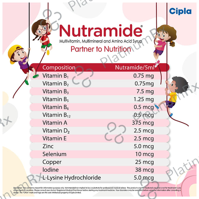Cipla Kids Nutramide Syrup Mixed Fruit
