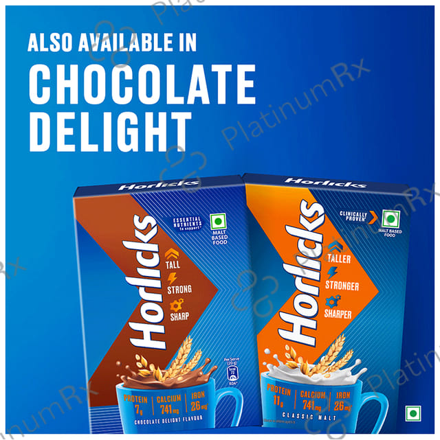 Horlicks Drink - Powder with Zinc, Vitamin C & D - Flavour Classic Malt 500 gm
