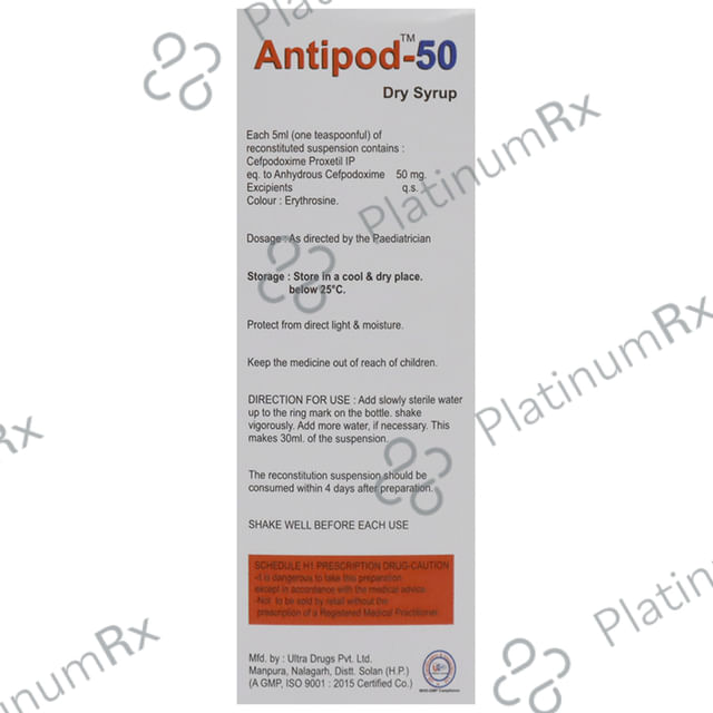 Antipod 50mg Dry Syrup 30ml