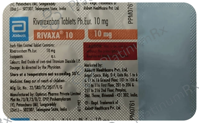 Rivaxa 10mg Tablet 15s