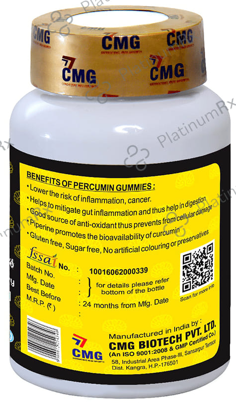 CMG Nutritions Percumin Gummies Act as Anti-Oxidant & Anti-Inflammatory
