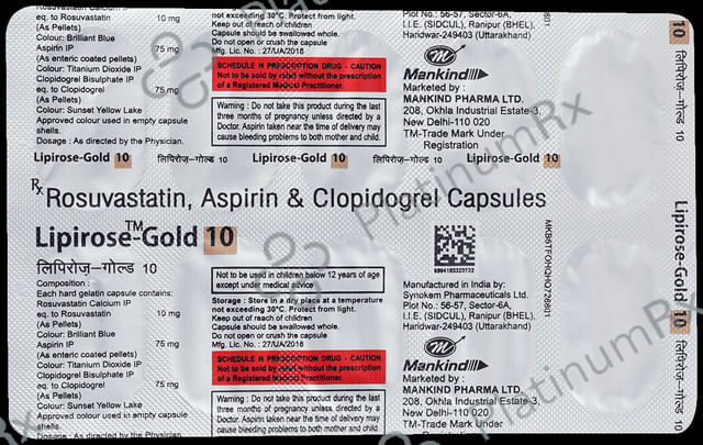 Lipirose Gold 10mg Capsule 10s