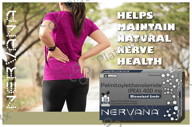 Nervana Micronized Palmitoylethanolamide 400Mg (Pea), Sciatica Nerve Compression, Bladder Pain Relief Capsule