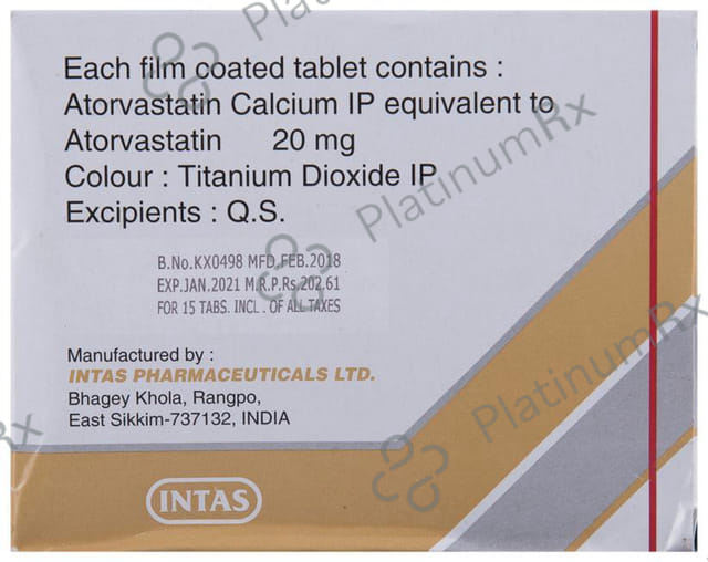 Lipicure 20mg Tablet 15s