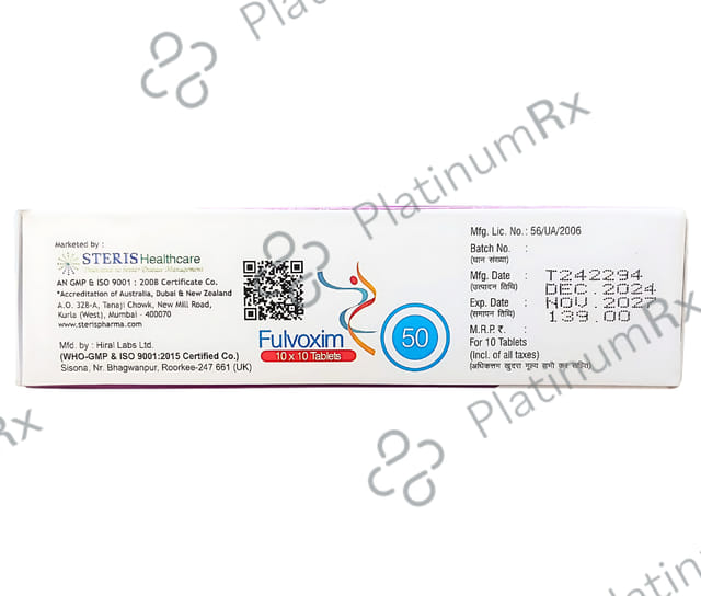Fulvoxim 50mg Tablet 10s