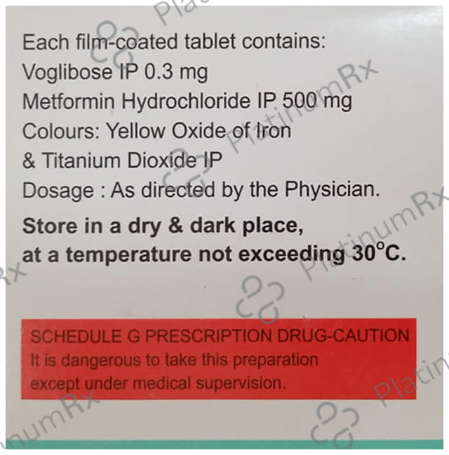 Voglinorm M 0.3/500mg Tablet 15s