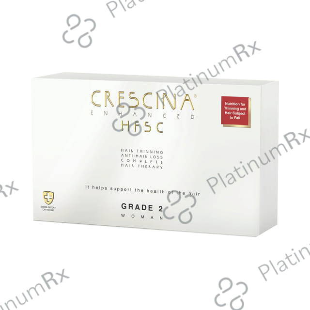 Crescina Enhanced HFSC Hair Thining Anti Hair Loss Complete Hair Therapy Grade 2 for Woman 20X3.5ml