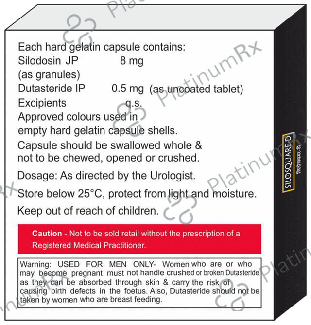 Silosquare D 0.5/8mg Capsule 10s
