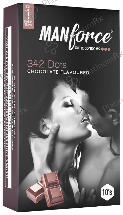 Manforce 342 Dots Xotic Chocolate Flavour Condom 10s