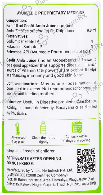 Geofit Amla Juice 1 Ltr