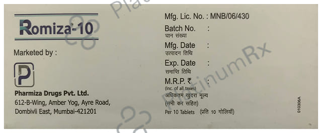 Romiza 10mg Tablet 10s