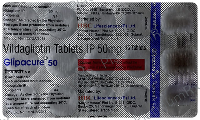 Glipacure 50mg Tablet 15s