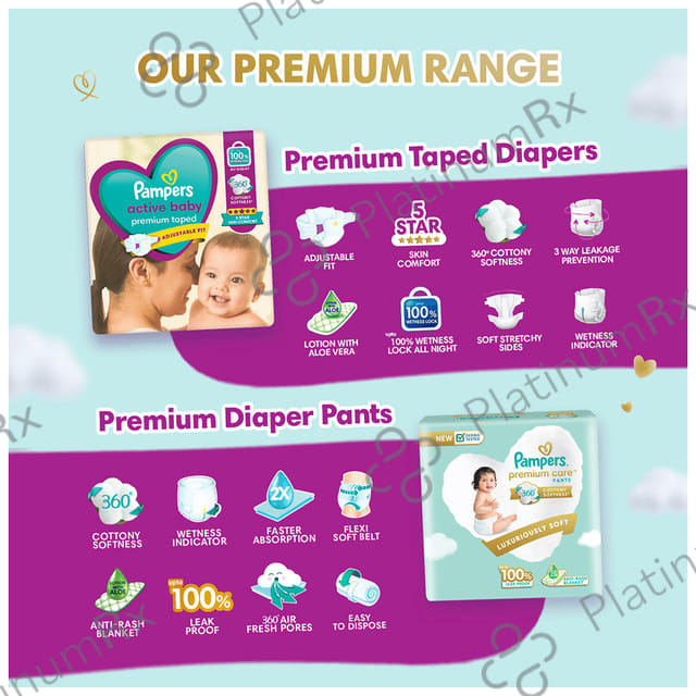 Pampers Active Baby Diaper Medium 90s