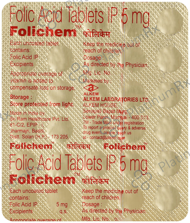 Folichem 5000mcg Tablet 30s
