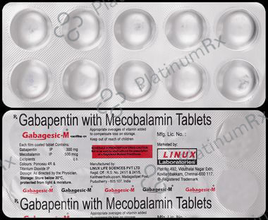 Gabagesic M 300/500mcg Tablet 10s