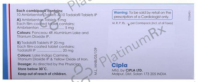 Endobloc T 5/20mg Combipack Tablet 20s