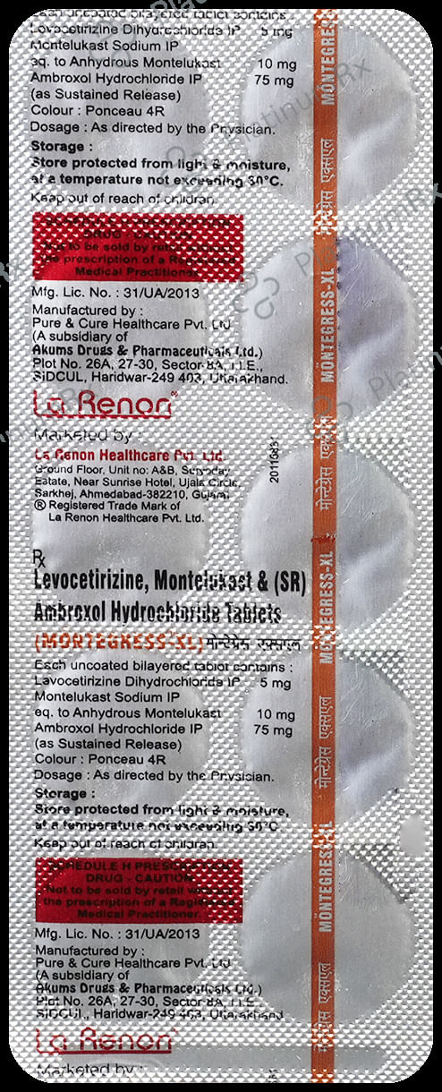 Montegress XL 75/5/10mg Tablet SR 10s