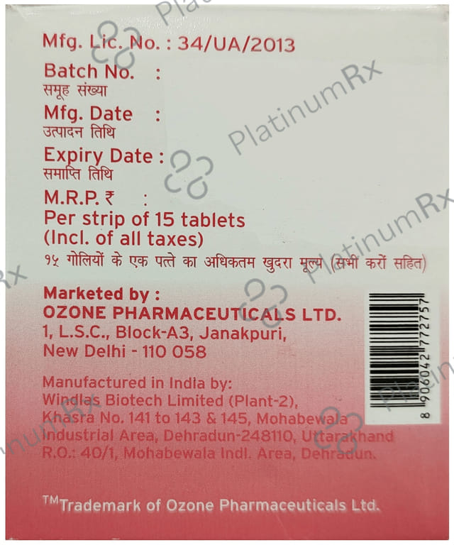 Ozodap 10mg Tablet 15s