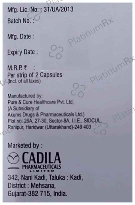 Fenticad 600mg Vaginal Capsule 2s