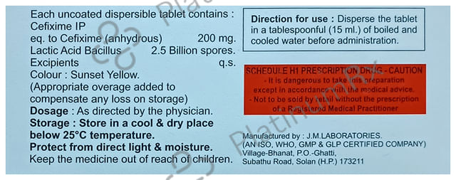 Gastocef LB 200mg Tablet DT 10s