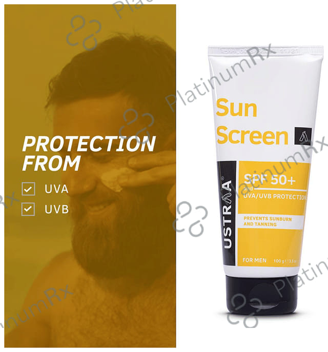 Ustraa Sun Screen for Men SPF 50+ Cream 100gm
