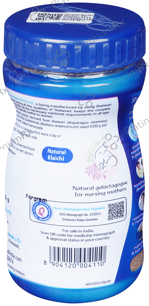 Dhootapapeshwar Shatavari Kalpa Granules - For Immunity & Antioxidant Benefits 125 gm