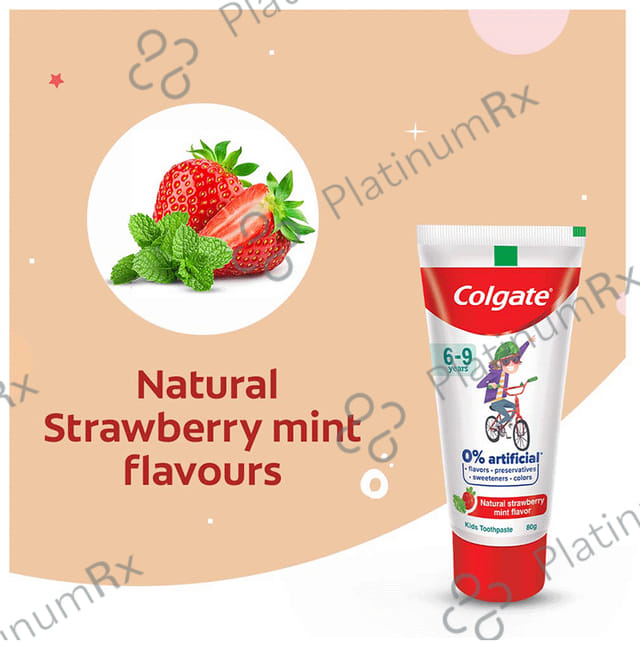 Colgate Natural Strawberry Mint Toothpaste for Kids (6-9 Years)
