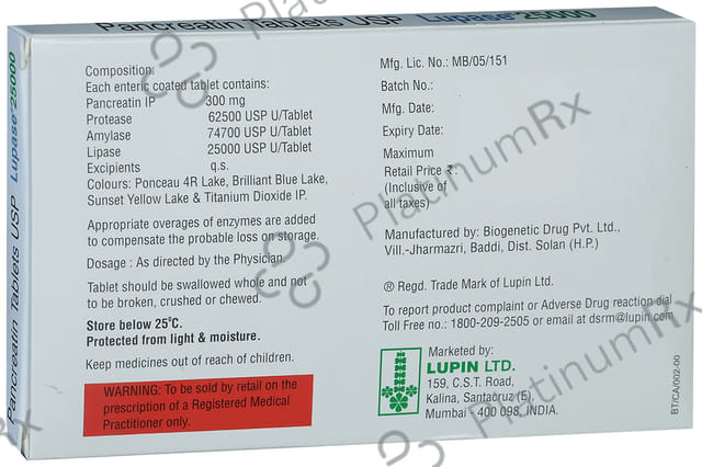 Lupase 25000 Tablet 10s