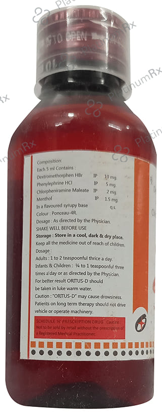 Oritus D Syrup New Improved 100ml